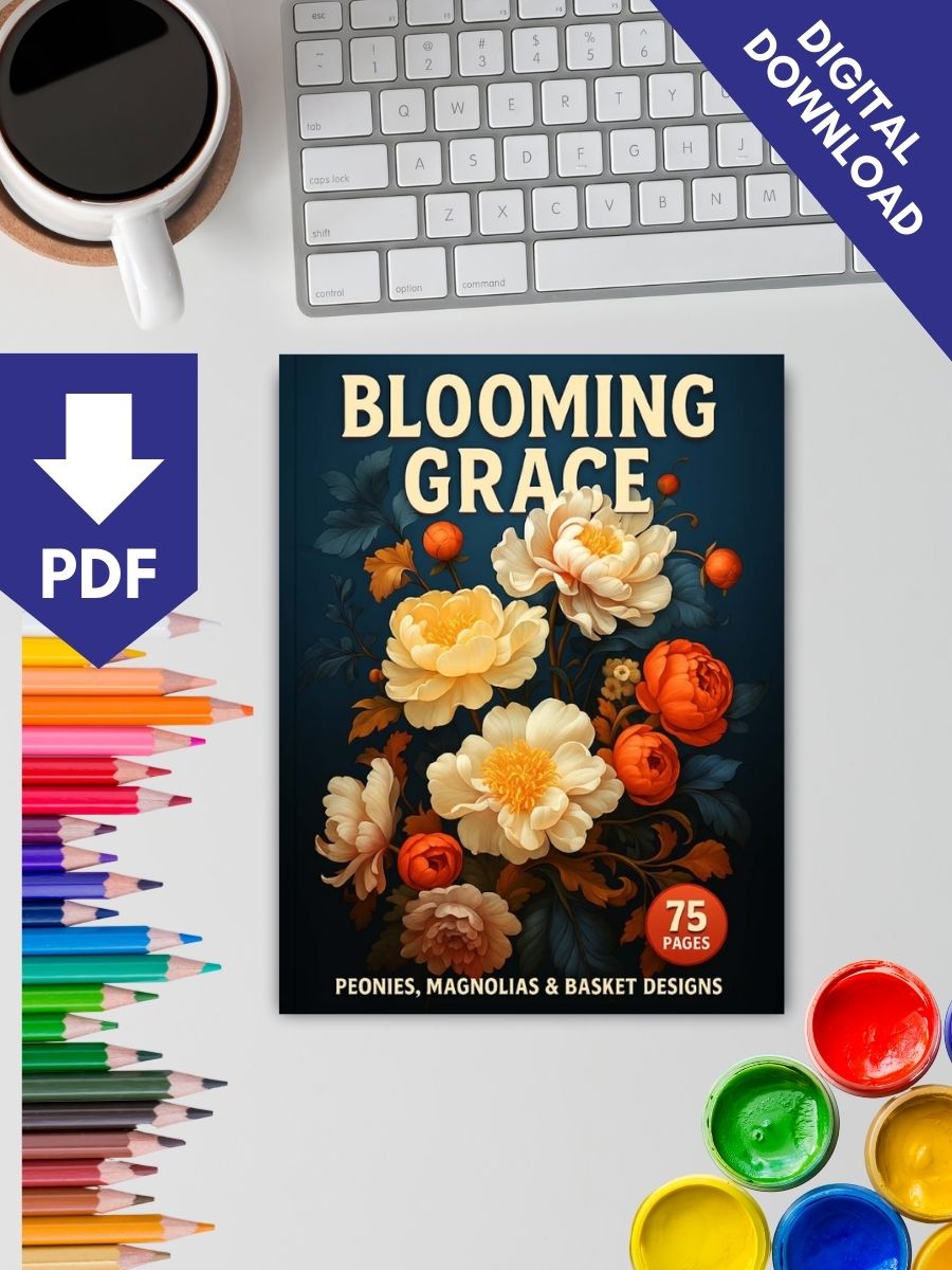 Blooming Grace – 75 Peonies, Magnolias & Basket Designs 2 Blooming Grace – 75 Peonies, Magnolias & Basket Designs - Image 2