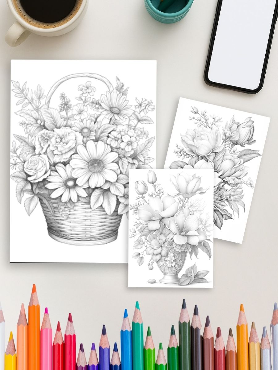 Blooming Grace – 75 Peonies, Magnolias & Basket Designs 4 Blooming Grace – 75 Peonies, Magnolias & Basket Designs - Image 4